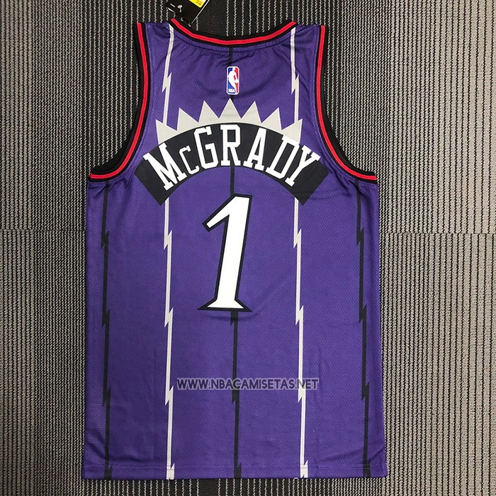Camiseta Toronto Raptors Tracy Mcgrady NO 1 Classic Edition Violeta